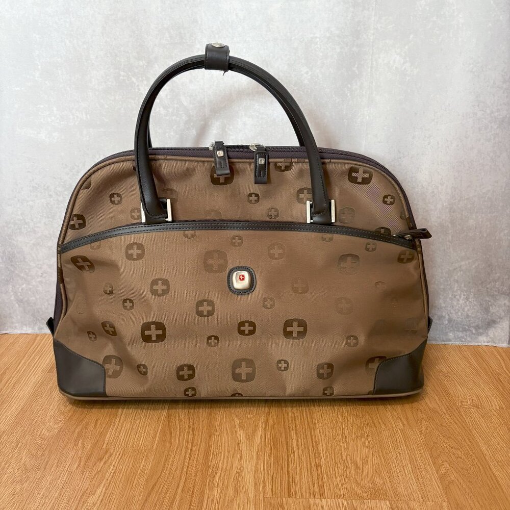 Swiss Gear Wenger Overnight Carryon Bag Travel Urban Business Brown Tan